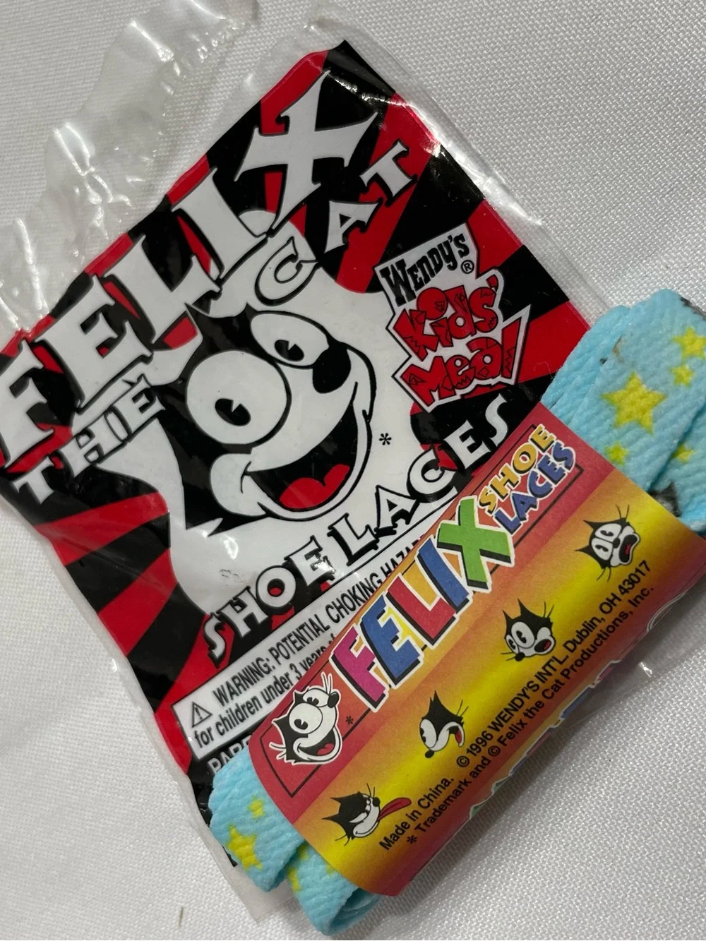 Vintage 1996 Felix the Cat Shoe Laces New with Package